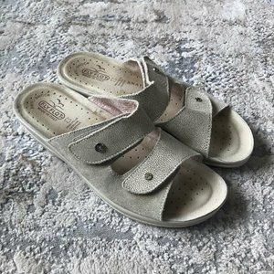 Anatomic Fly Flot Women's US 9.5 EU 41 Anti Shock Sandals Beige Suede Leather